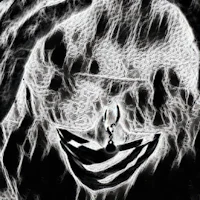 a black and white image of a skull