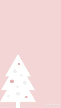 a christmas tree on a pink background