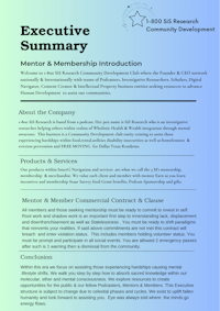 an executive summary for a nonprofit organization