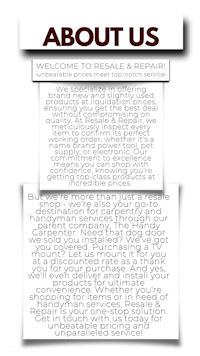 a flyer with the words about us