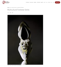 an image of a pair of shoes with the words multicultural footwear series