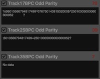 a screenshot of a tracker with different numbers on it