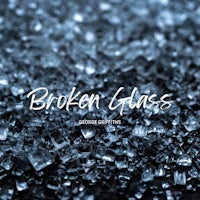 broken glass - a close up of a piece of glass with the words broken glass