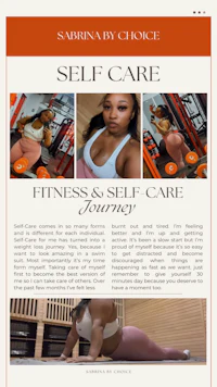 samantha choice self care fitness & self care journey
