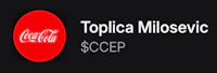 a coca cola logo with the words topica milskovic $ scep