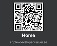 a qr code with the word home on it