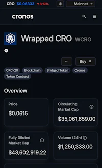 cronos wrapped cro - screenshot