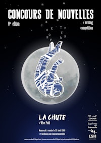 a poster with the words'concours de nouvelles' and an image of a moon