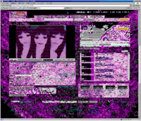 a screen shot of a computer screen with a purple background