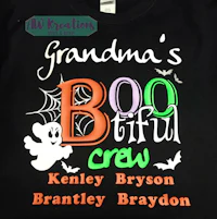 grandma's boo-tiful crew t - shirt