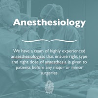 anesthesiology we have a team of highly experienced anesthesiologists that right the wrong