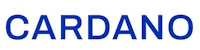 a blue logo with the word cardano on it