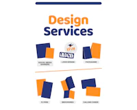 a poster with the words design services on it