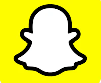 the snapchat logo on a yellow background