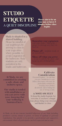 studio etiquette a quiet discipline