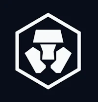 a white hexagon logo on a black background