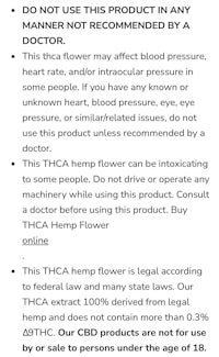 do not use thai flower product in any manner not recommended by a doctor