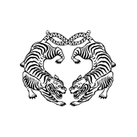 a black background with a black cat on it