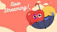 a cartoon heart with the words now streaming