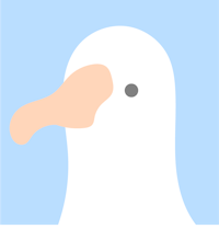 a white bird with a long beak on a blue background