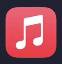 a music note icon on a black background