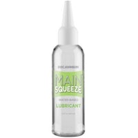 a bottle of main squeeze lubricant on a white background