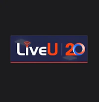 live u 20 logo on a black background