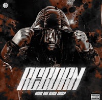 the cover of the album,'rebirth', featuring a man in a hoodie