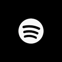 the spotify logo on a black background