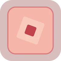 a pink square icon with a red square in the middle