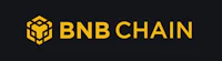 bnb chain logo on a black background