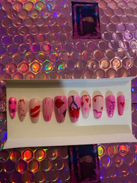 valentine's day nail art