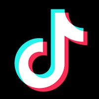 the tiktok logo on a black background