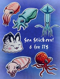 sea stickers 6 for 18