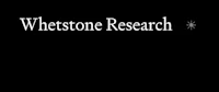 the whitestone research logo on a black background