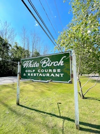white birch golf course restaurant sign
