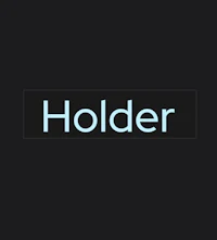 a black background with the word holder on it