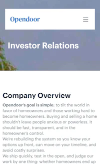 opendoor investor relations wordpress theme