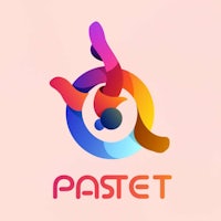 a colorful logo with the word pastet