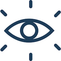 an eye icon on a white background
