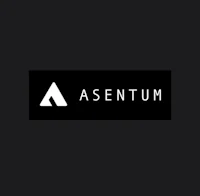 ascentum logo on a black background