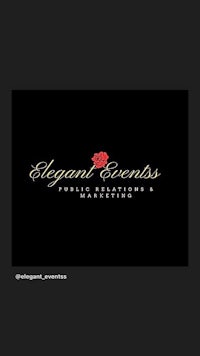 the logo for elgan events on a black background