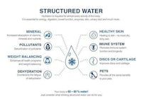 structured water infographic with different types of water