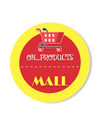 a shopping cart with the words on products mall