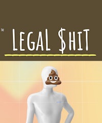 a mannequin wearing a mask with the words legal shit on it