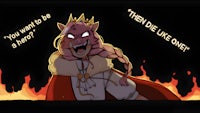 a cartoon of a king with a crown on his head