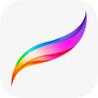 a colorful feather icon on a white background