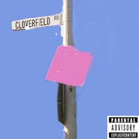 a street sign with the words cloverfield on it