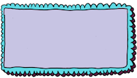 a cartoon frame with a blue background