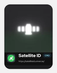 the satellite id app is shown on a white background